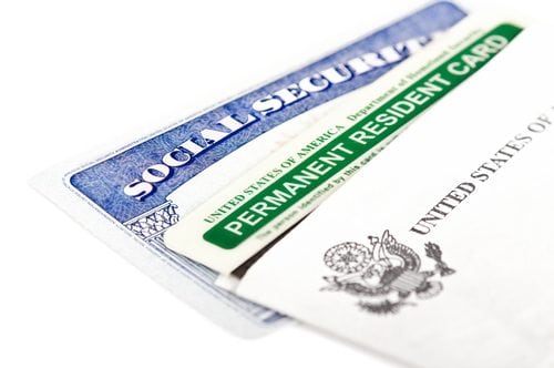 social security card and green card